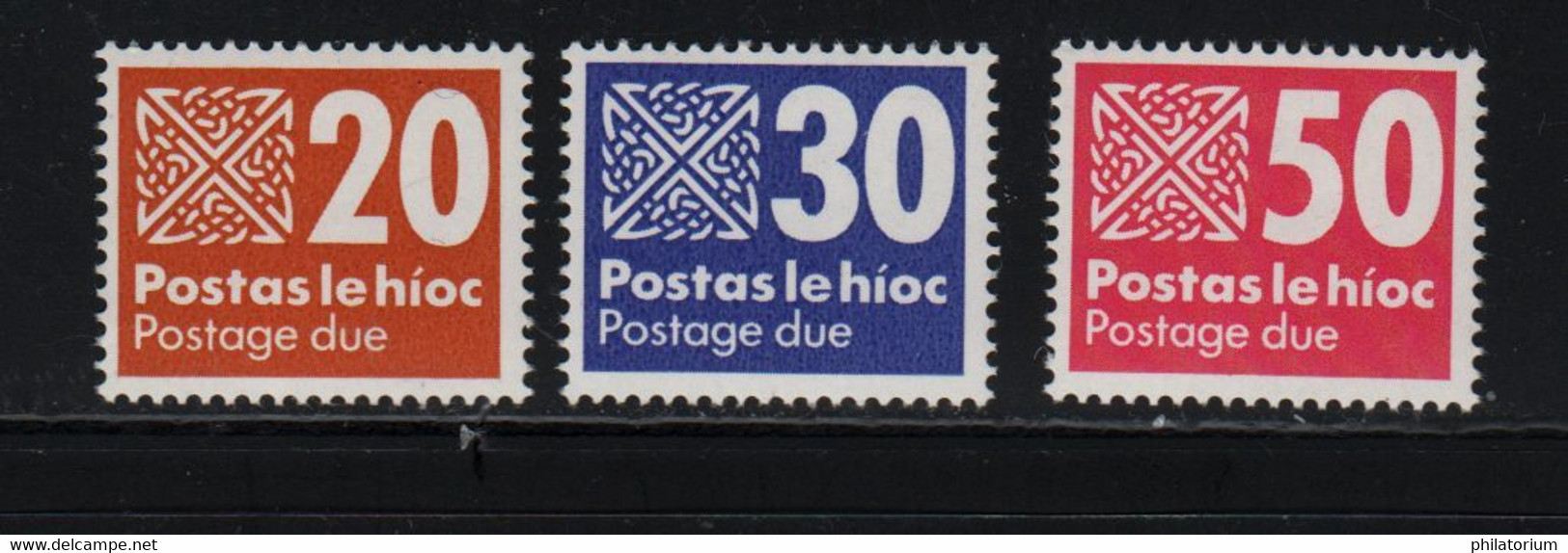 Eire, Irlande ** N° Yv Tx 32, 33, 34; Mi P 32, 33, 43; SG D 31, 32, 33; Taxe - Timbres-taxe