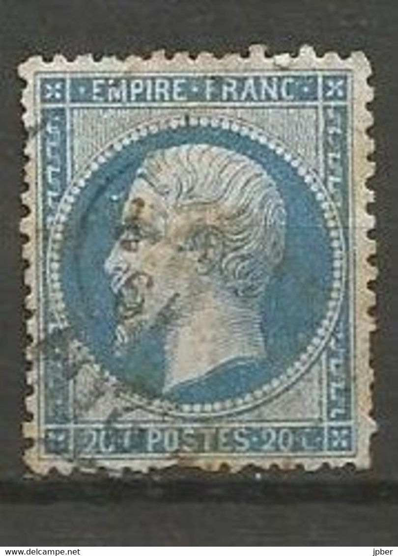 France - Type Napoleon III - N°22 - 20c. Bleu - Cachet "bureau De Passe" - 1862 Napoléon III