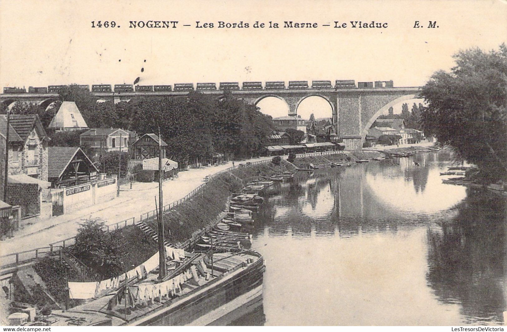 CPA - FRANCE - 94 - NOGENT - Les Bords De La Marne - Le Viaduc - EM - Nogent Sur Marne