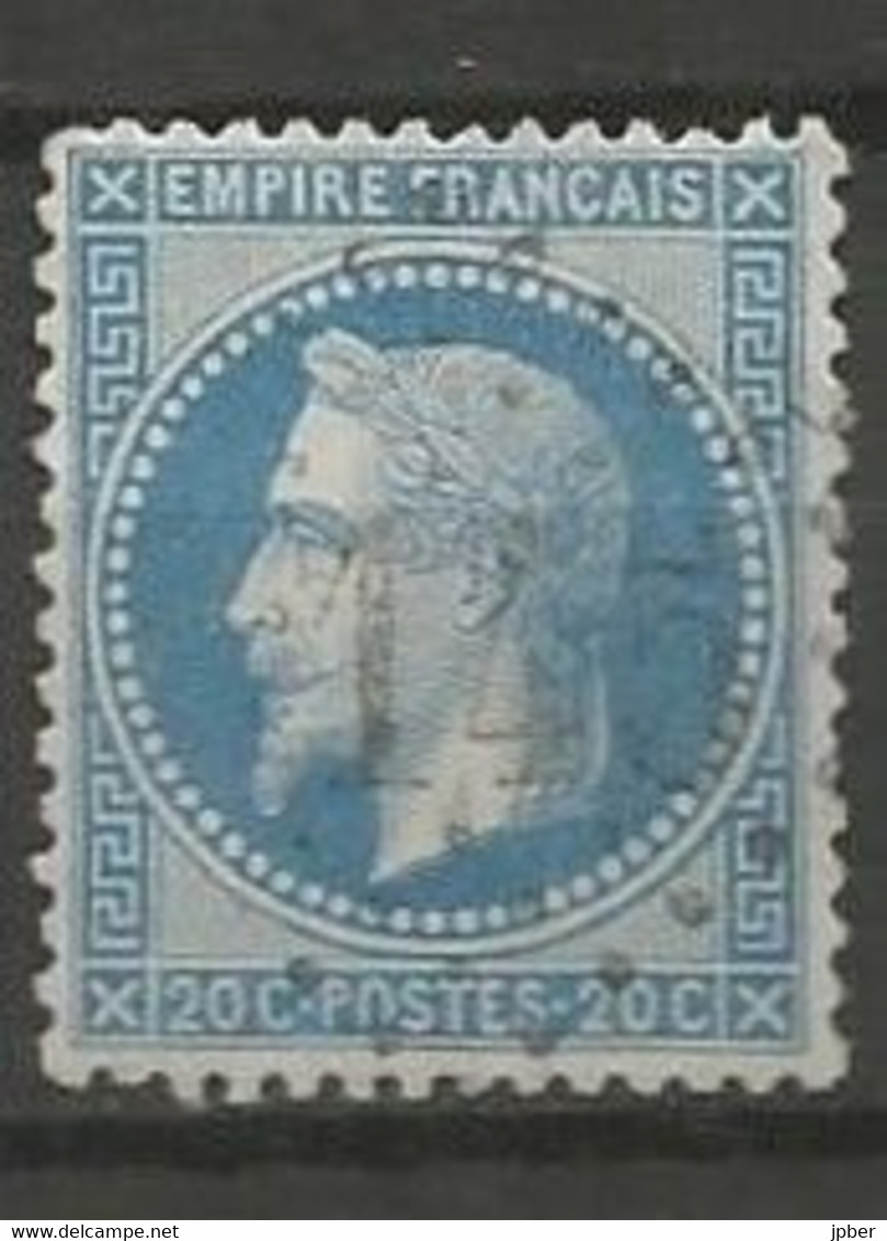 France - Type Napoleon III Lauré - N°29B - 20c. Bleu  - Cachet GC 145 ARDES-SUR-COUZE (Puy-de-Dôme) - 1863-1870 Napoleon III With Laurels