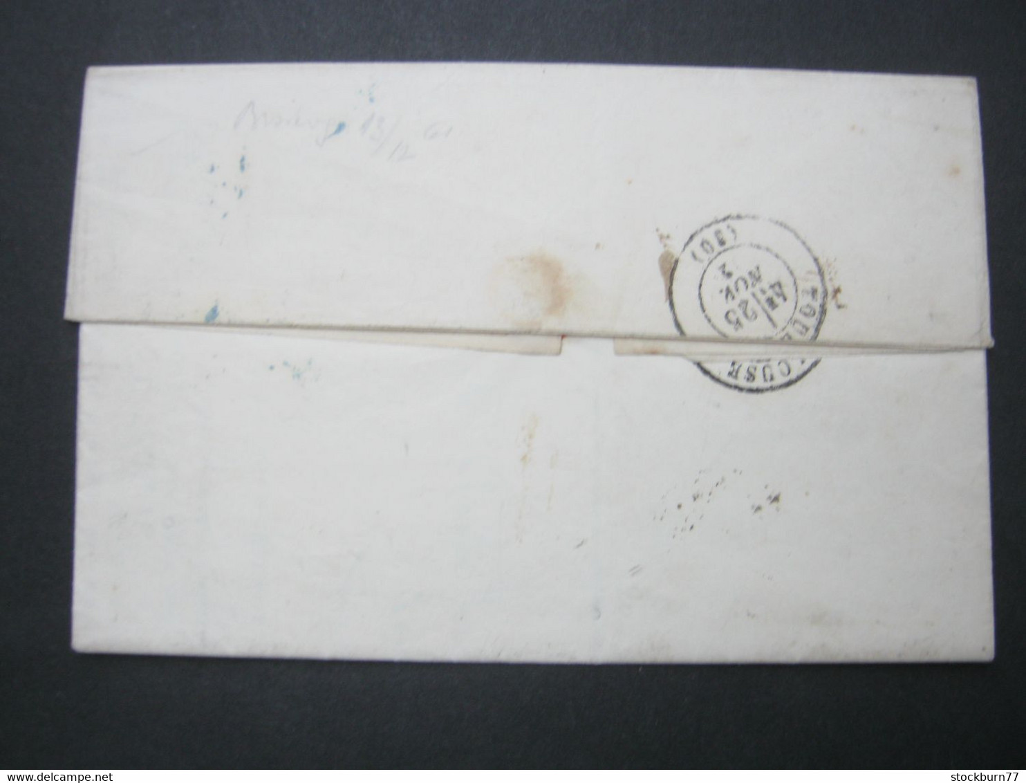 1872 , Brief Aus Garonne Mit Stempel     "P.L."   , Brief  Nach Frankreich - Covers & Documents