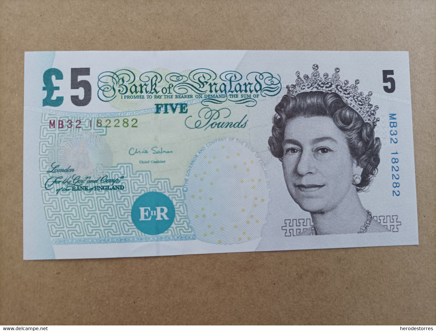 Billete De Inglaterra De 5 Libras, Año 2012, UNC - 5 Pounds