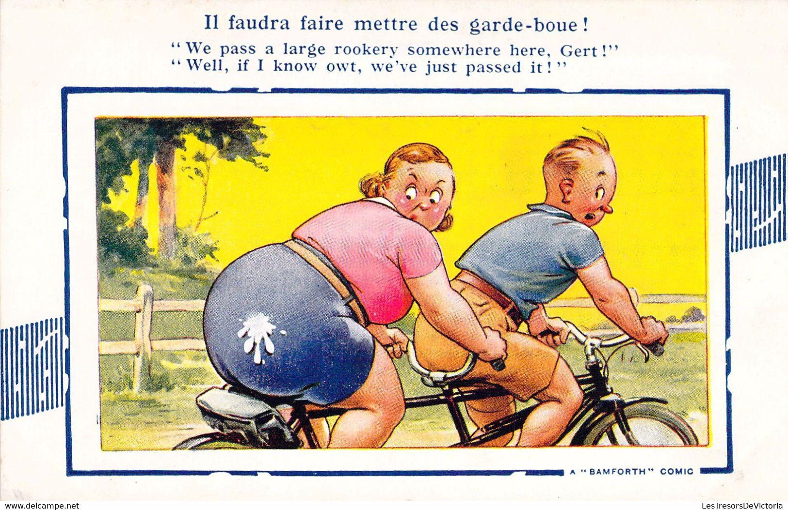 CPA - HUMOUR - Il Faut Mettre Des Gardes Boue ! - A Bamforth Comic - Humour