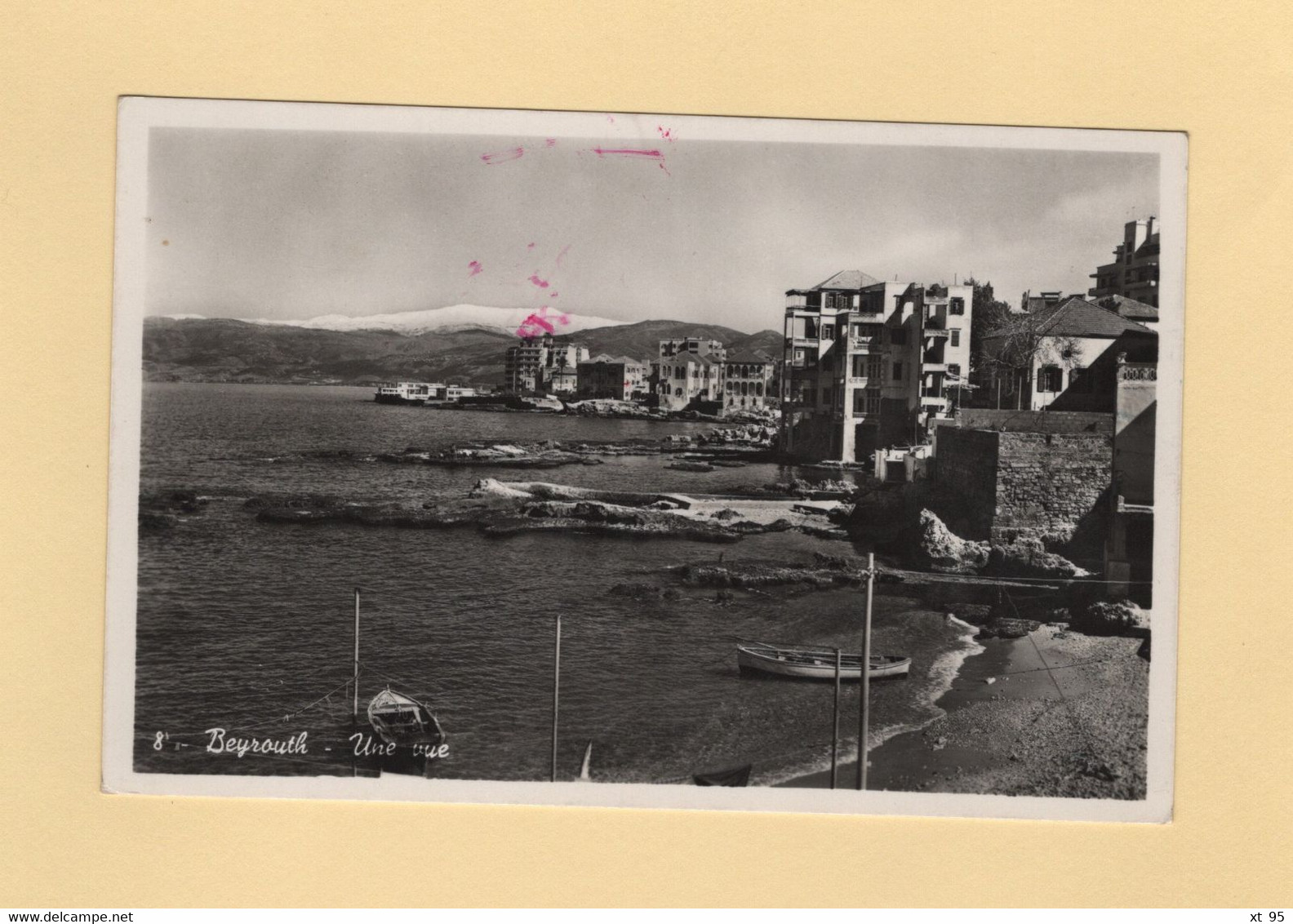 Liban - 1957 - Carte Postale Par Avion Destination France - Raisin - Lebanon