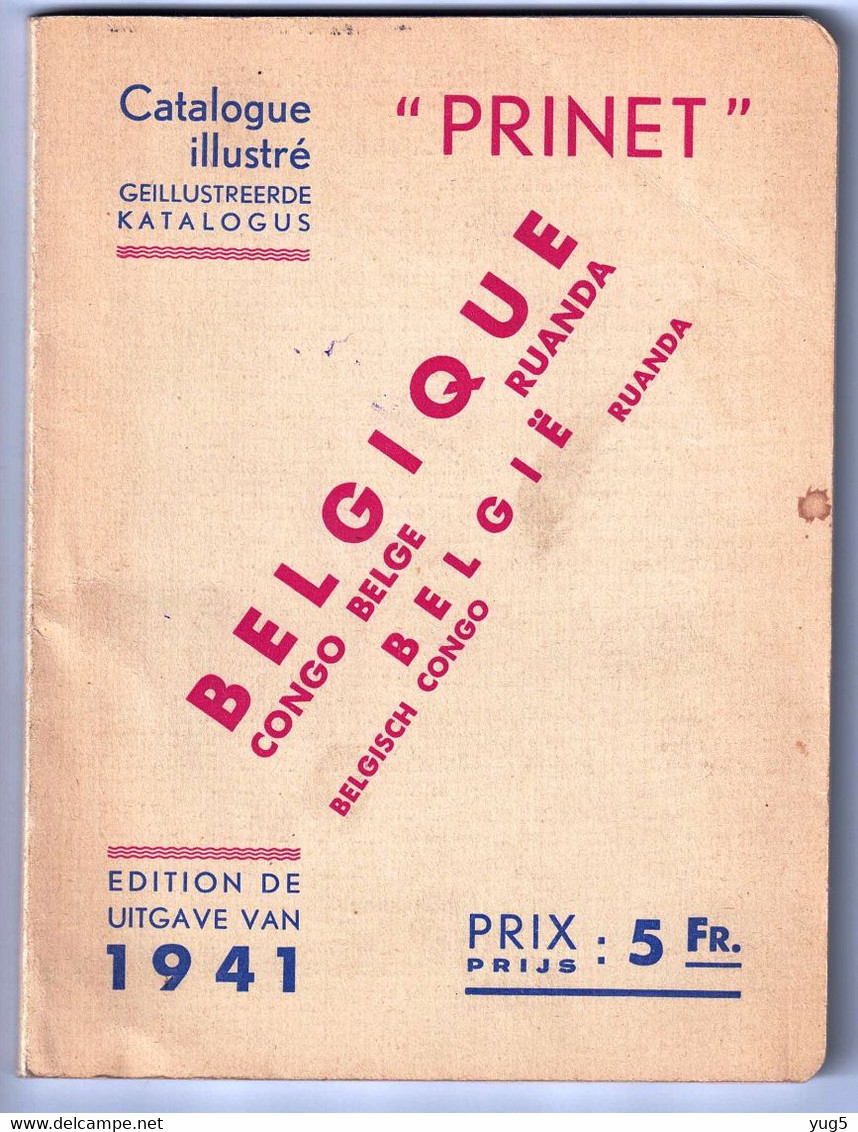 Catalogue Illustré PRINET 1941 Belgique Congo Belge Ruanda - Belgien