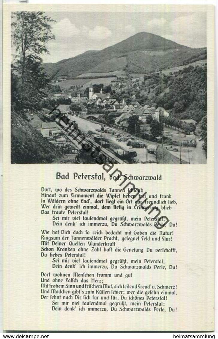 Bad Peterstal - Gedicht - Verlag Robert Schmidt Bad Peterstal - Bad Peterstal-Griesbach