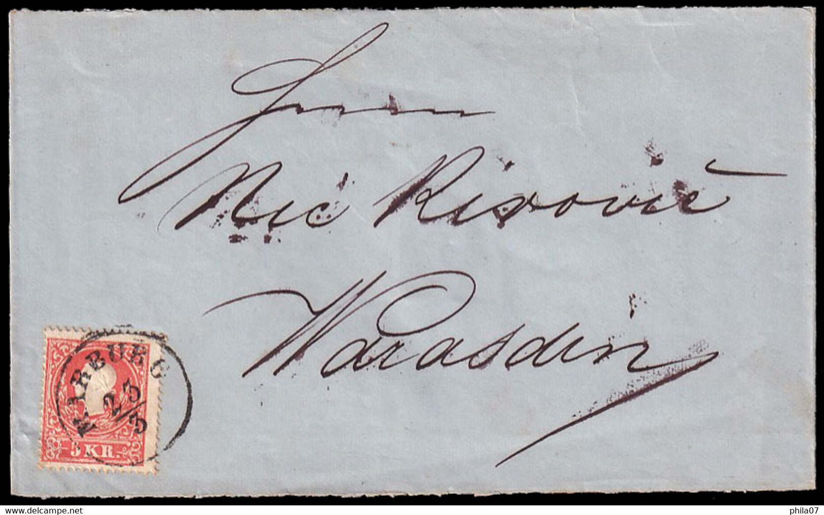 SLOVENIA - Fragment Of Letter Sent From Maribor To Varazdin. Nice Postal Cancel MARIBURG / 2 Scans - Slowenien