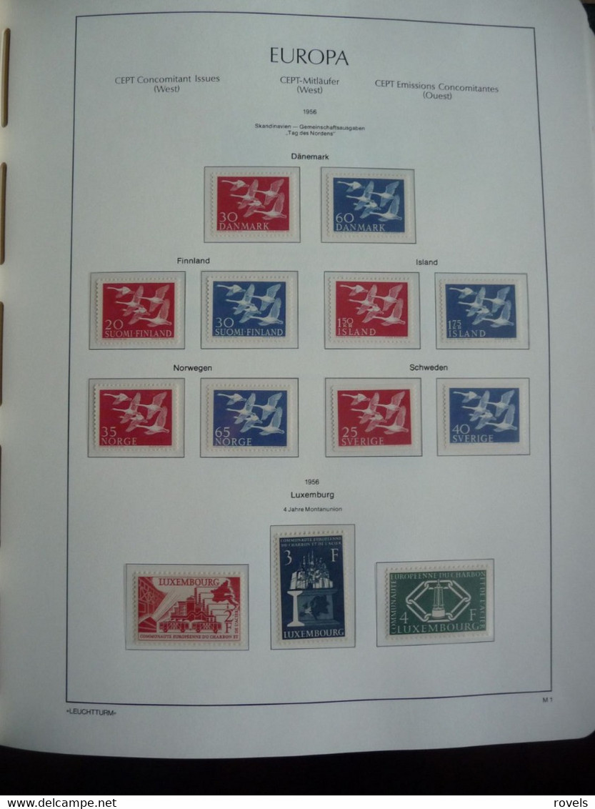 Europa -cept 1958 Through 1972 MNH And MH. All In A Luxury Leuchttrum Album. See Scan. - Collections