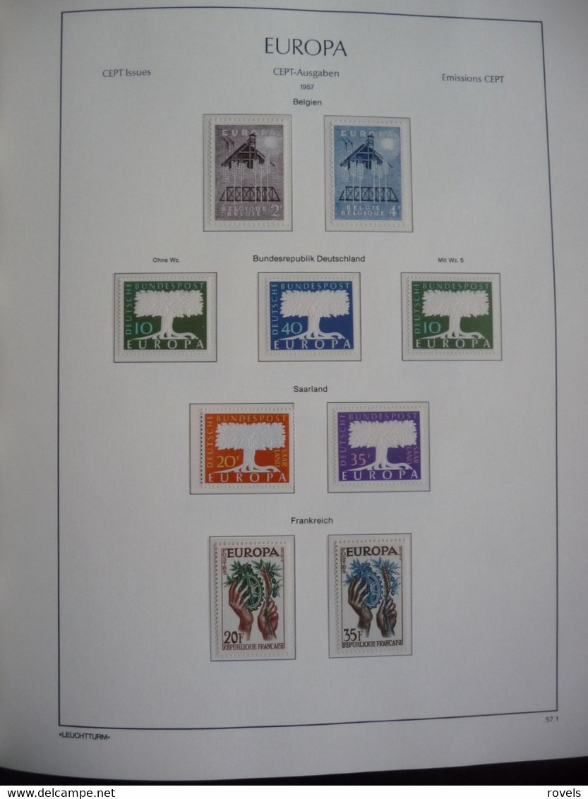 Europa -cept 1958 Through 1972 MNH And MH. All In A Luxury Leuchttrum Album. See Scan. - Collections