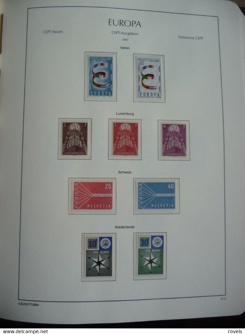 Europa -cept 1958 Through 1972 MNH And MH. All In A Luxury Leuchttrum Album. See Scan. - Collections