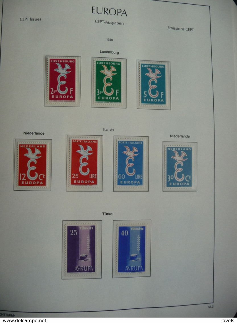 Europa -cept 1958 through 1972 MNH and MH. all in a luxury leuchttrum album. see scan.