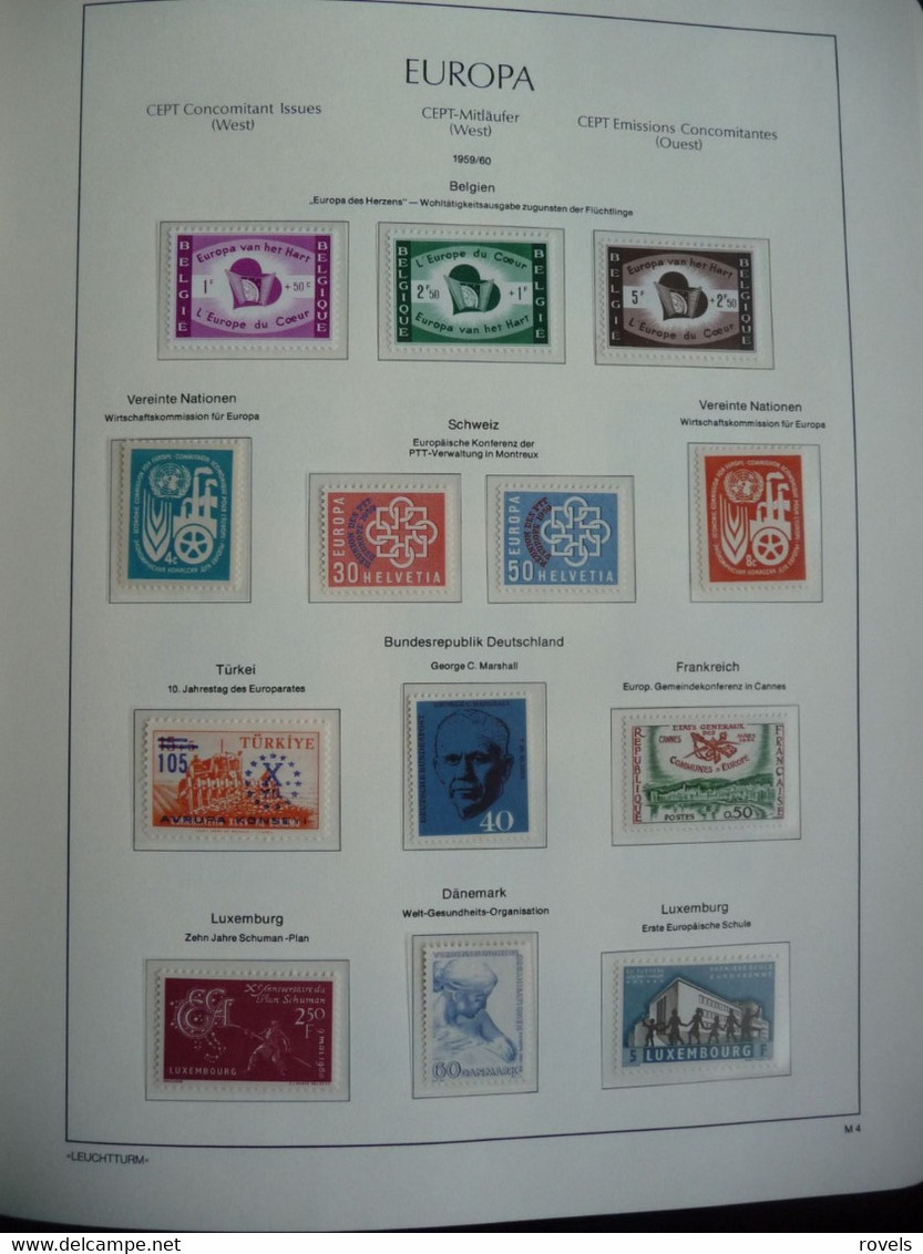 Europa -cept 1958 through 1972 MNH and MH. all in a luxury leuchttrum album. see scan.