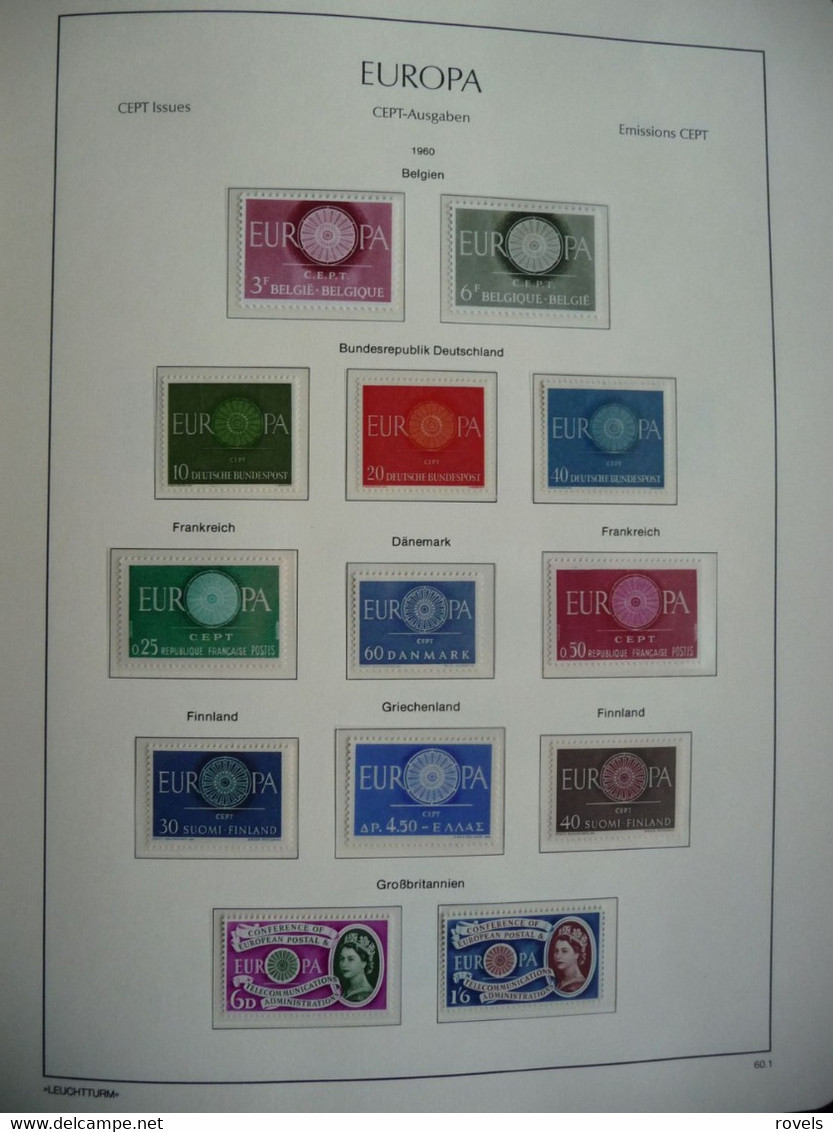 Europa -cept 1958 through 1972 MNH and MH. all in a luxury leuchttrum album. see scan.