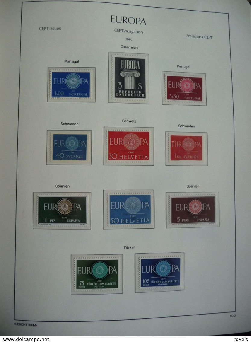 Europa -cept 1958 through 1972 MNH and MH. all in a luxury leuchttrum album. see scan.