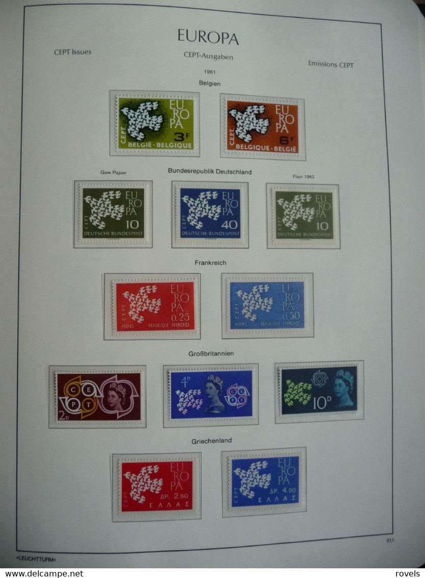 Europa -cept 1958 through 1972 MNH and MH. all in a luxury leuchttrum album. see scan.