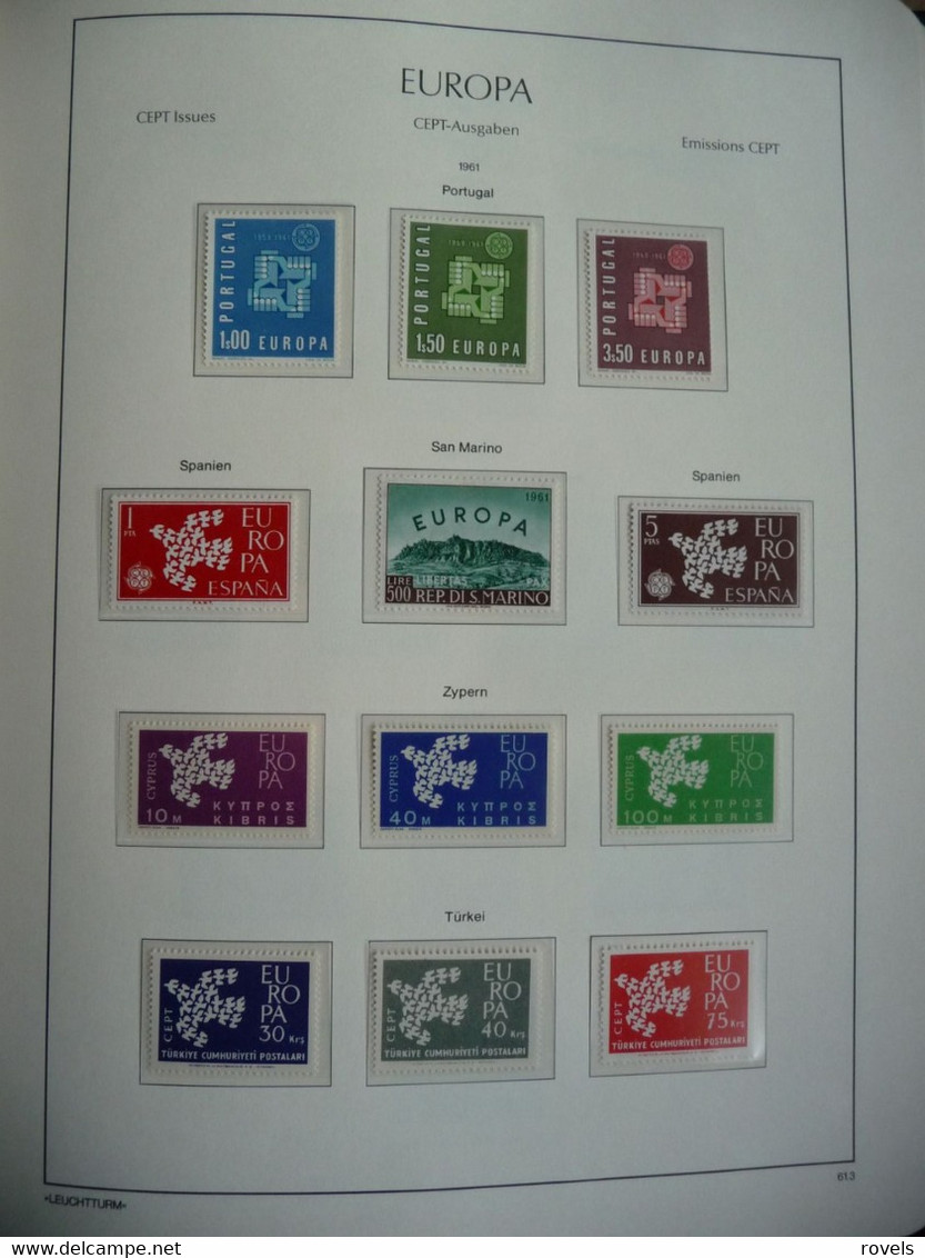 Europa -cept 1958 through 1972 MNH and MH. all in a luxury leuchttrum album. see scan.