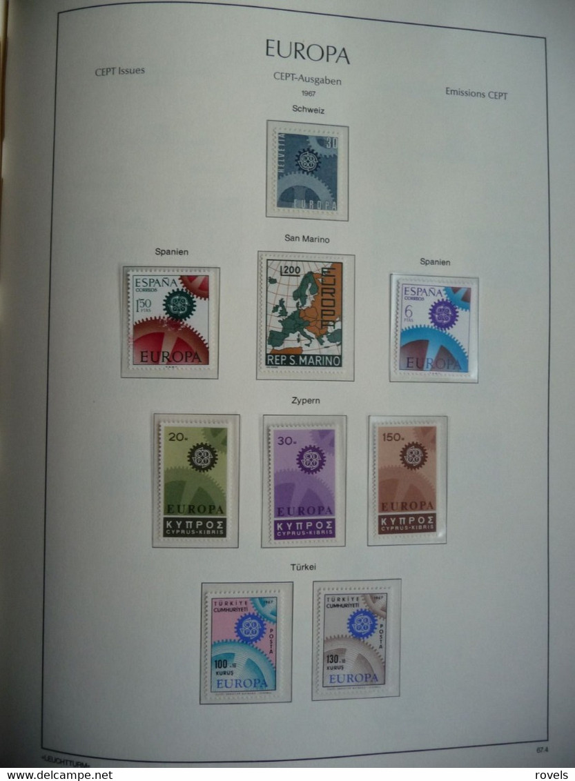 Europa -cept 1958 through 1972 MNH and MH. all in a luxury leuchttrum album. see scan.