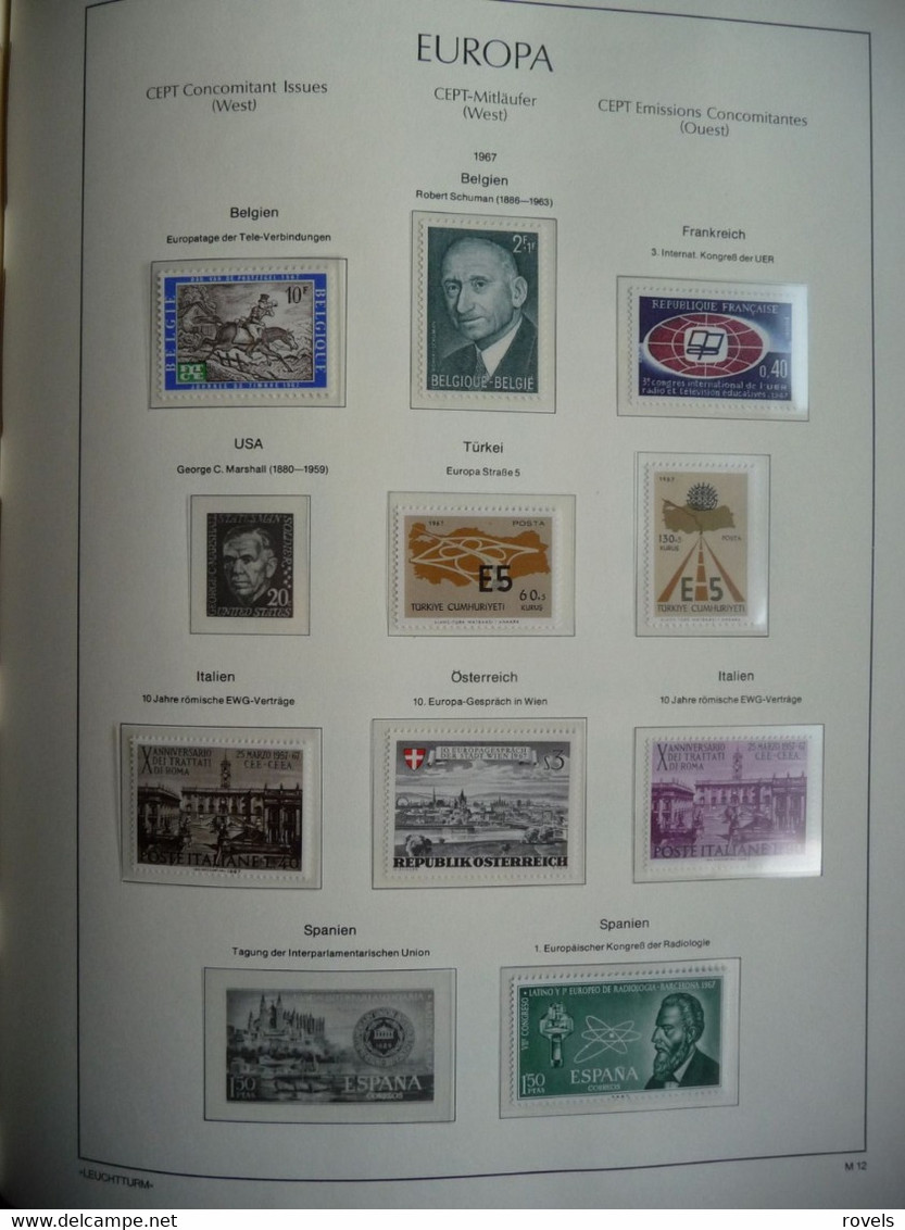 Europa -cept 1958 through 1972 MNH and MH. all in a luxury leuchttrum album. see scan.