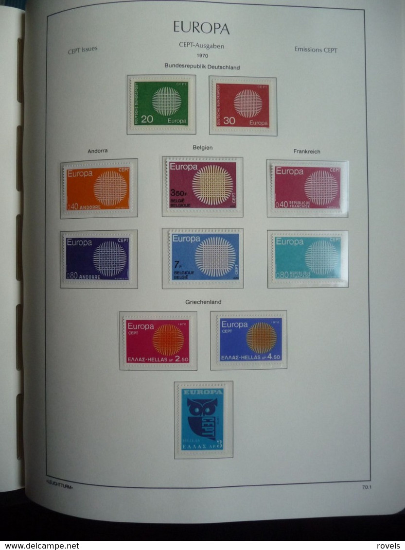 Europa -cept 1958 through 1972 MNH and MH. all in a luxury leuchttrum album. see scan.