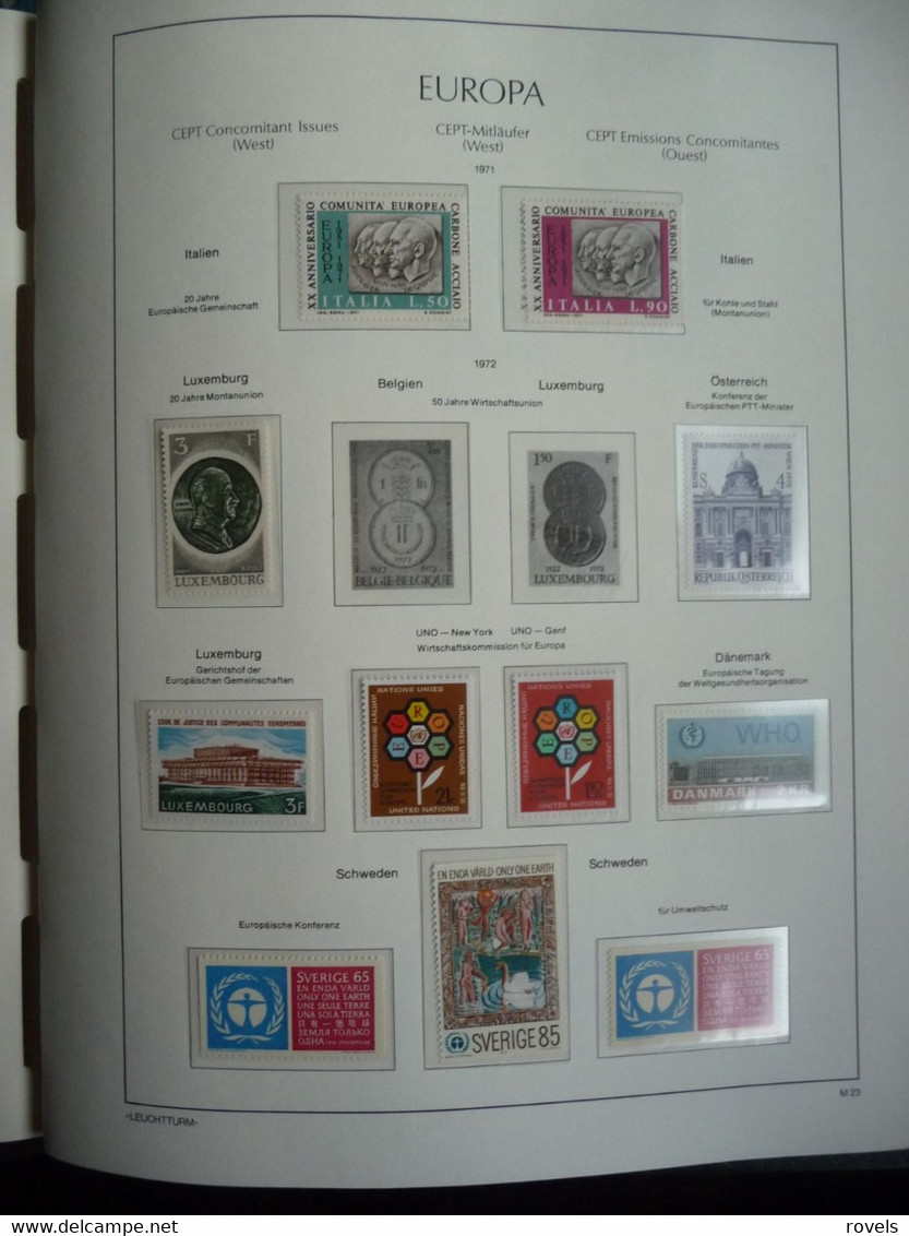 Europa -cept 1958 through 1972 MNH and MH. all in a luxury leuchttrum album. see scan.