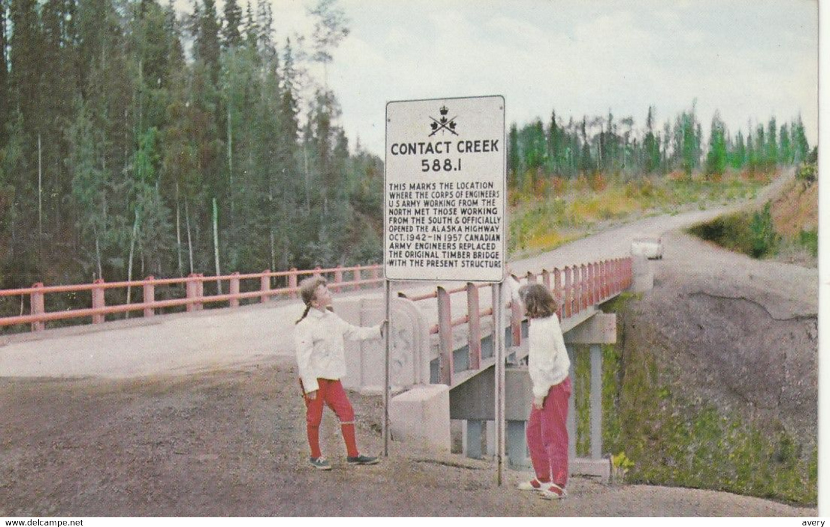 Contact Creek, Yukon, Alaska Highway Meeting Point Of The Construction In 1942 During World War II - Yukon