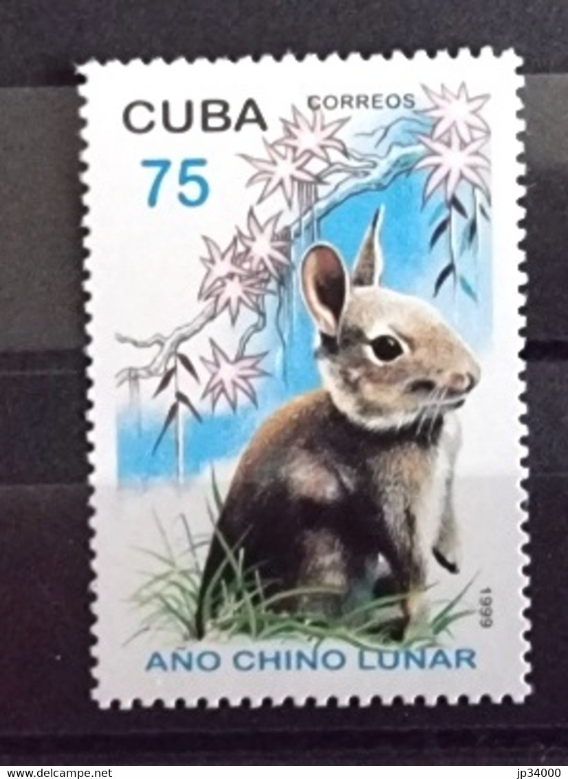 CUBA Lapins, Lapin, Rabbit, Conejo. Année Du Lapin 1999 2 Valeurs Dentelé. ** Neuf Sans Charnière - Conejos