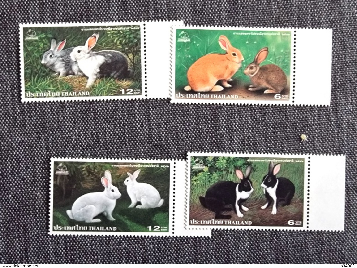 THAILANDE Lapins, Lapin, Rabbit, Conejo.Thaipex'99 Yvert 1873/76 ** Neuf Sans Charnière - Conejos