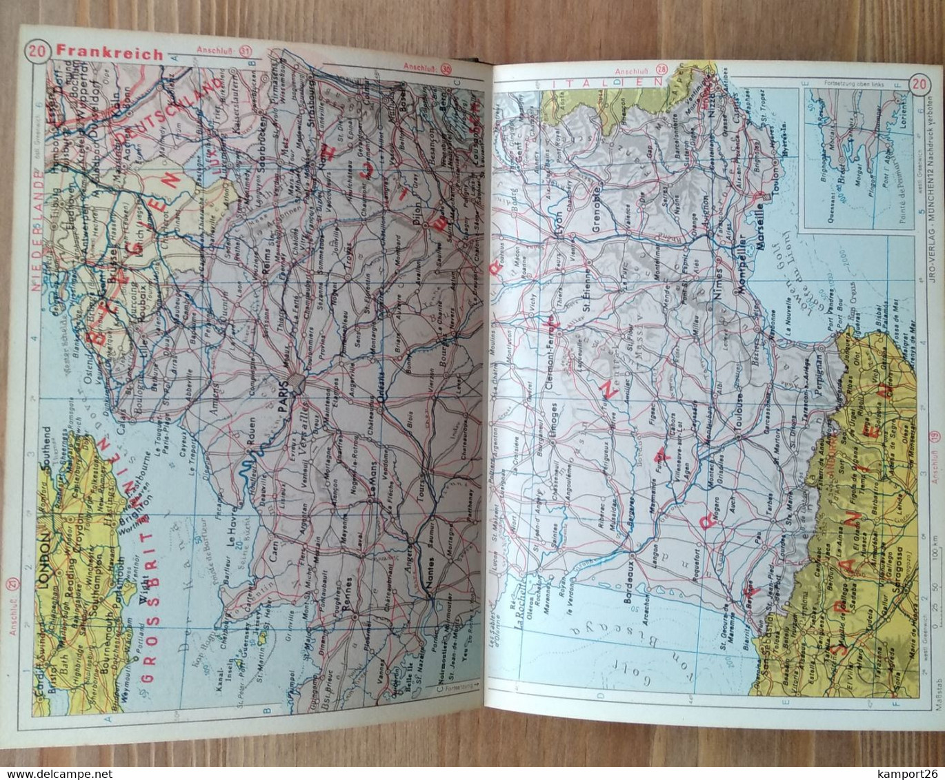 1959 TASCHENATLAS Ernst Kremling CARL PRIOR Illustrated ATLAS Geographic 29rd Edition Maps - Maps Of The World
