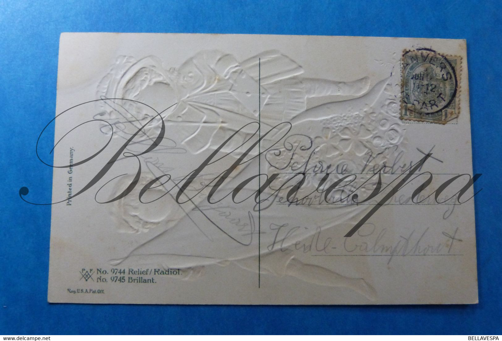 Fantasie  Serie  P.F.B. N° 9744 - 2  Post Cards Cpa- USA Pat Printed Germany Relief Gaufre - Nieuwjaar