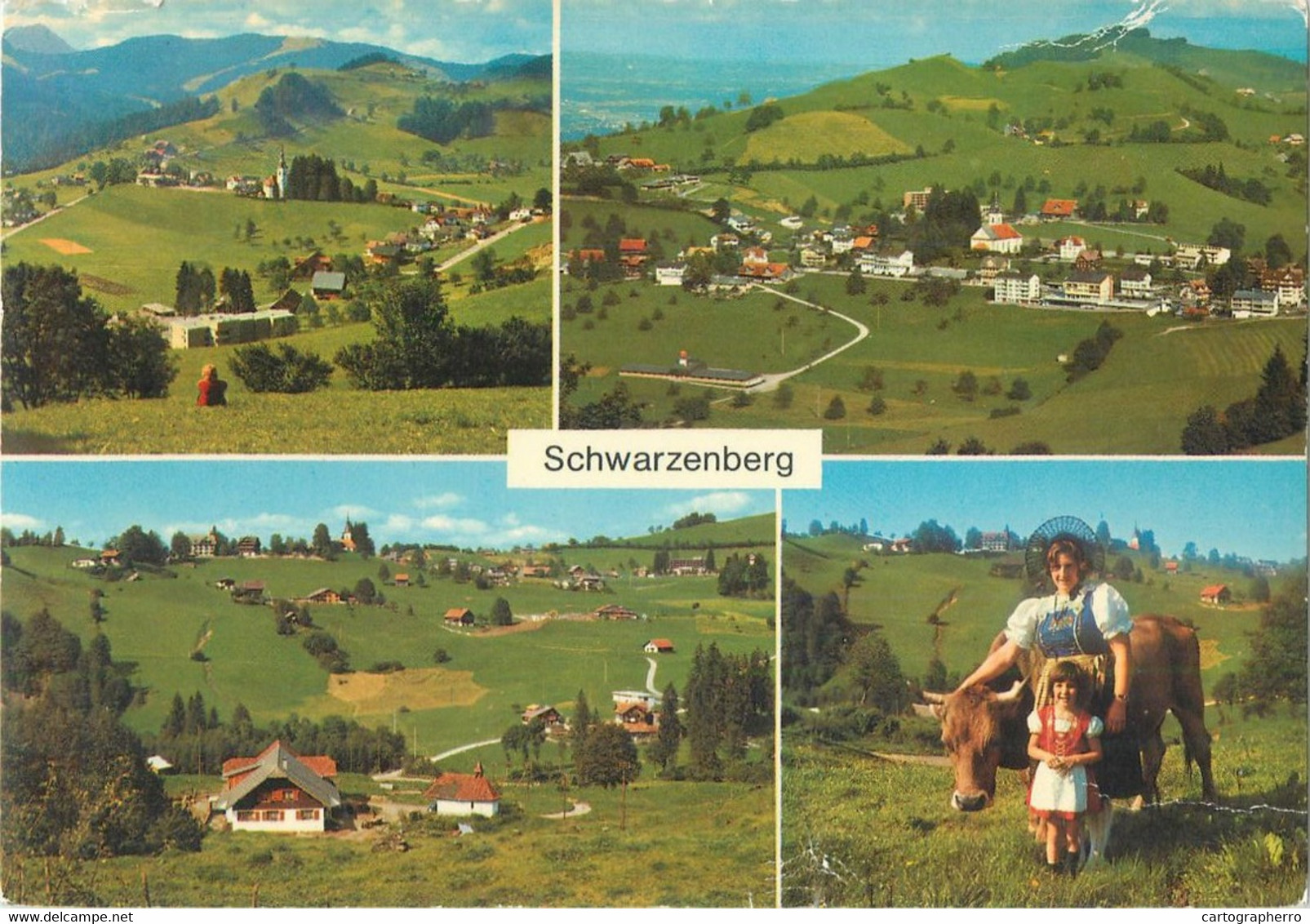 Postcard Switzerland Kurort Schwarzenberg Multi View - Schwarzenberg