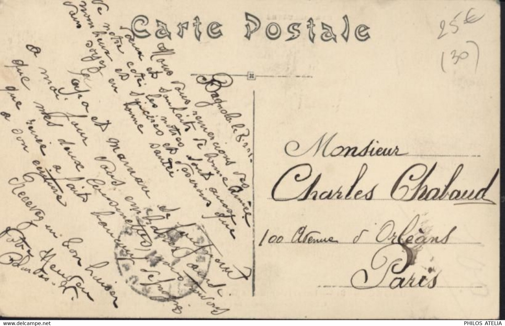 CPA CP Bagnols Sur Cèze Intérieur De La Gare Arrivée De L'Express Collections Artistiques Lux YT 138 CAD 1914 - Bagnols-sur-Cèze