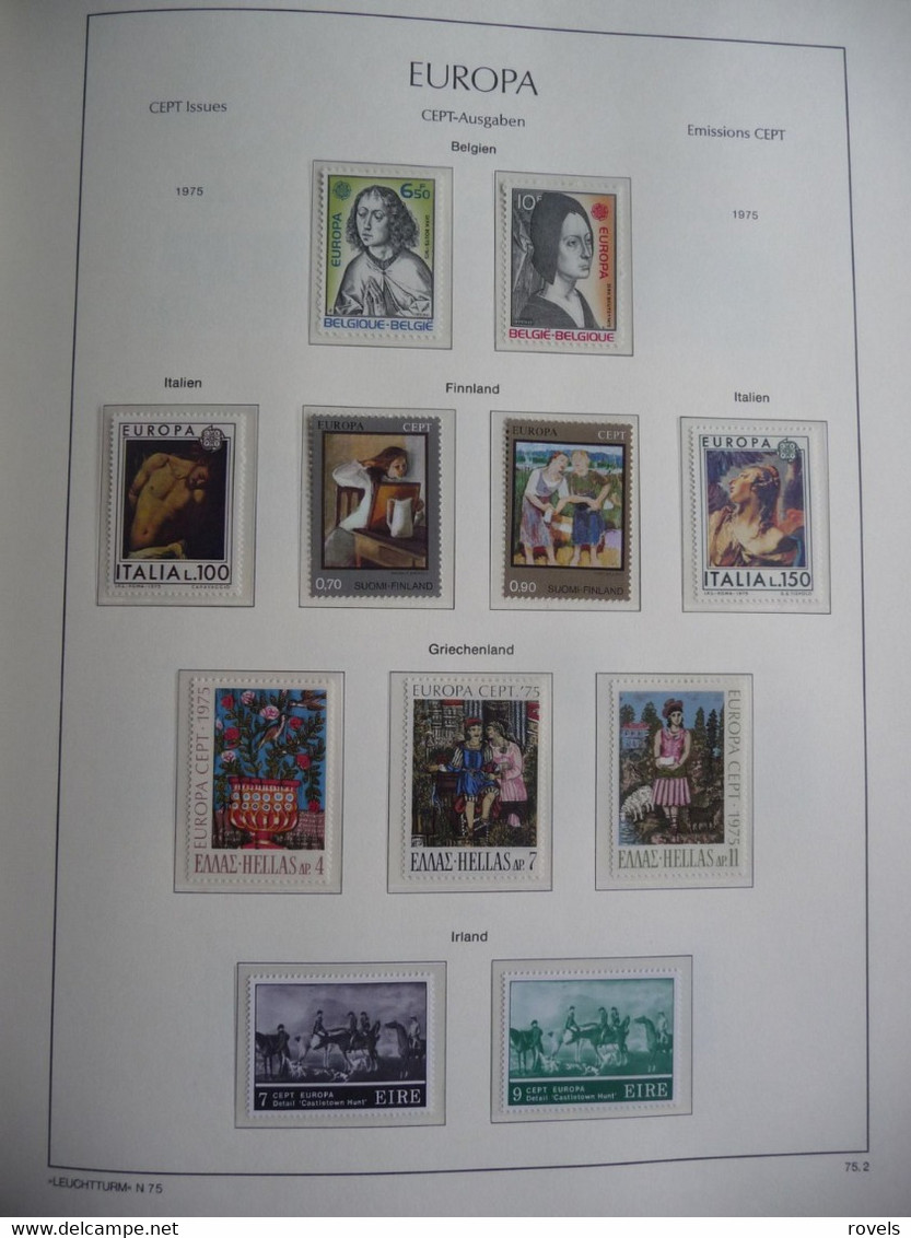 Europa -cept 1973 through 1978 MNH . all in a luxury leuchttrum album. see scan.