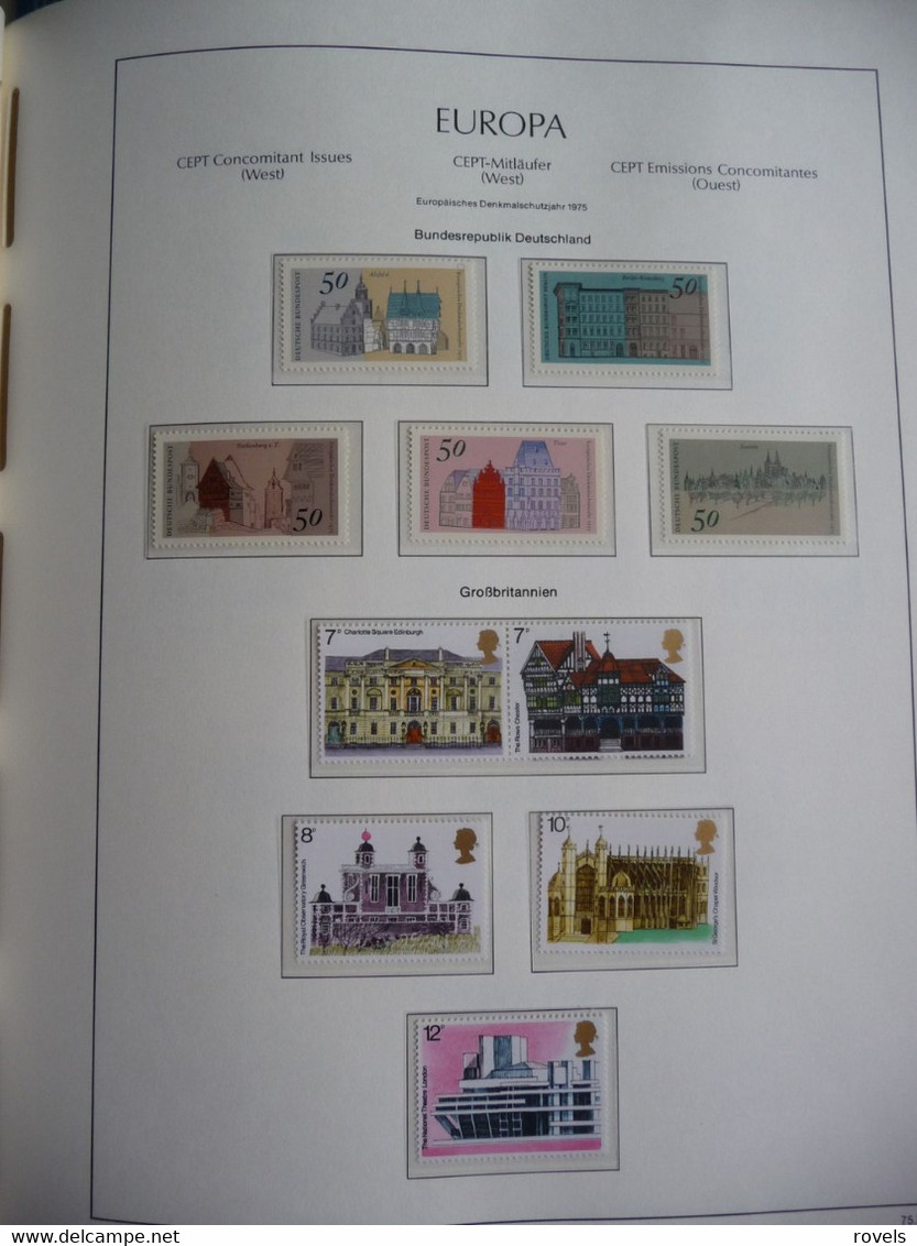 Europa -cept 1973 through 1978 MNH . all in a luxury leuchttrum album. see scan.