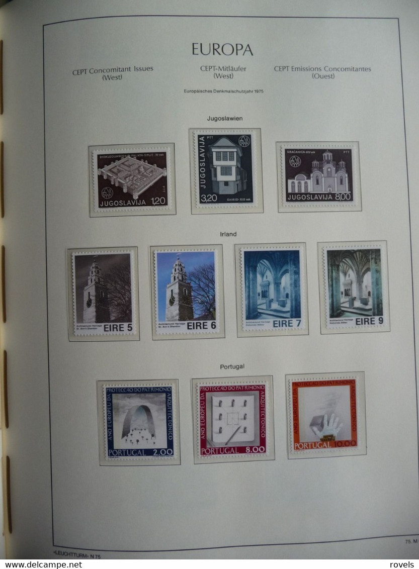 Europa -cept 1973 through 1978 MNH . all in a luxury leuchttrum album. see scan.