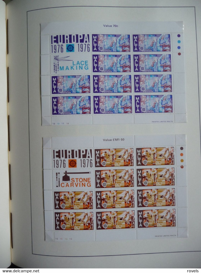 Europa -cept 1973 through 1978 MNH . all in a luxury leuchttrum album. see scan.