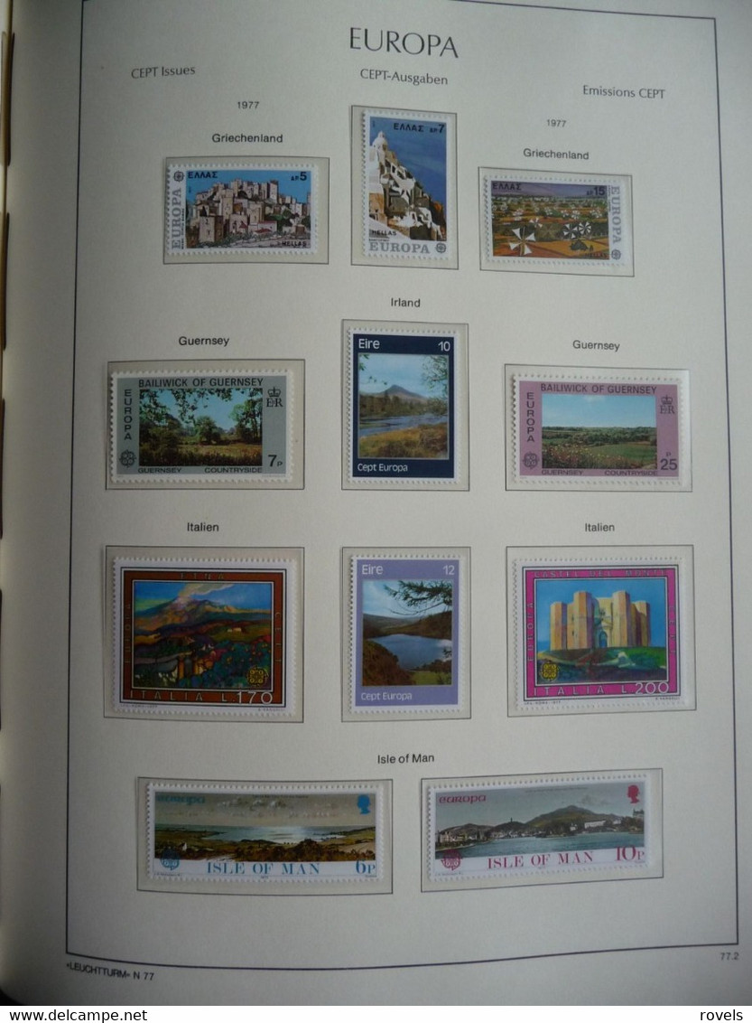 Europa -cept 1973 through 1978 MNH . all in a luxury leuchttrum album. see scan.