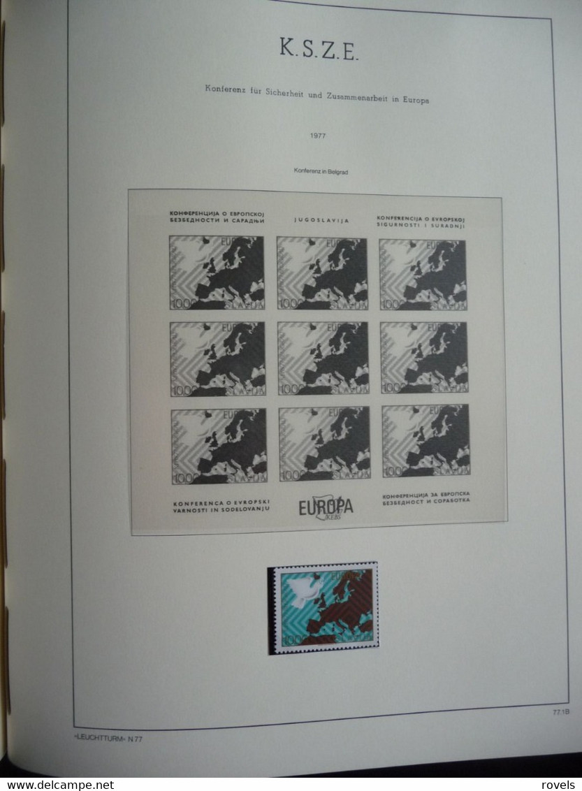 Europa -cept 1973 through 1978 MNH . all in a luxury leuchttrum album. see scan.