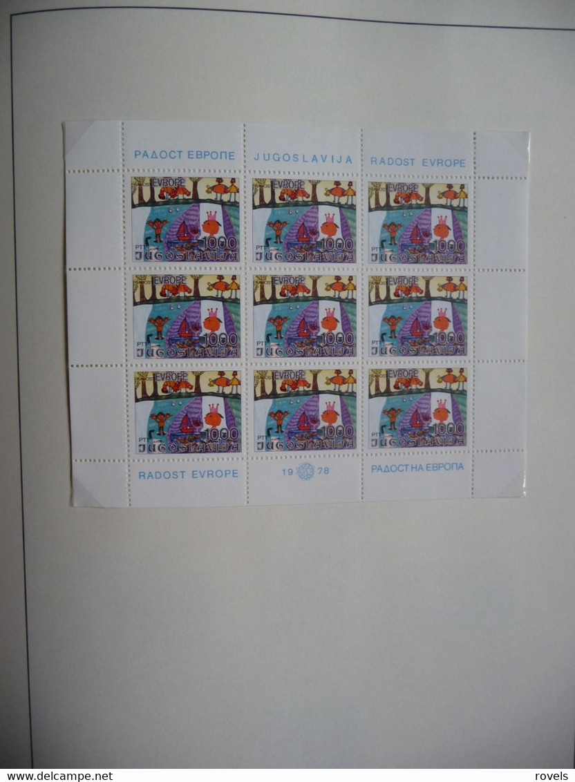 Europa -cept 1973 through 1978 MNH . all in a luxury leuchttrum album. see scan.