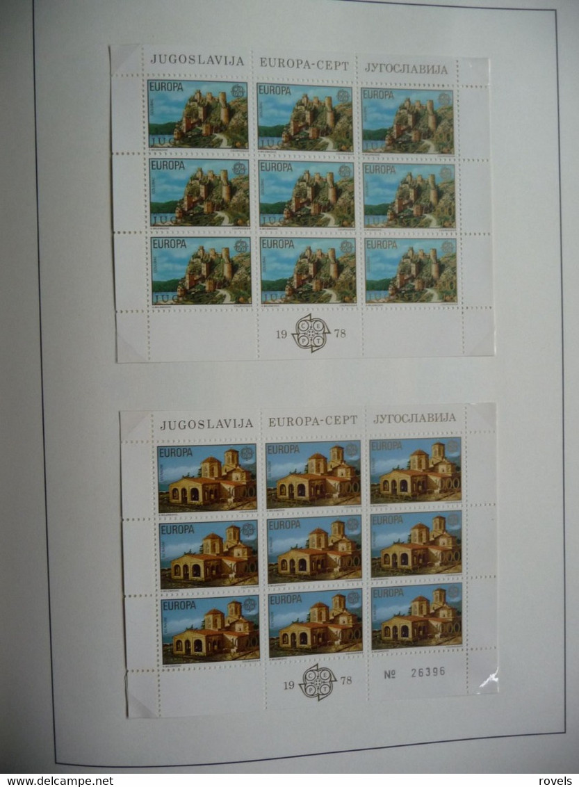 Europa -cept 1973 through 1978 MNH . all in a luxury leuchttrum album. see scan.