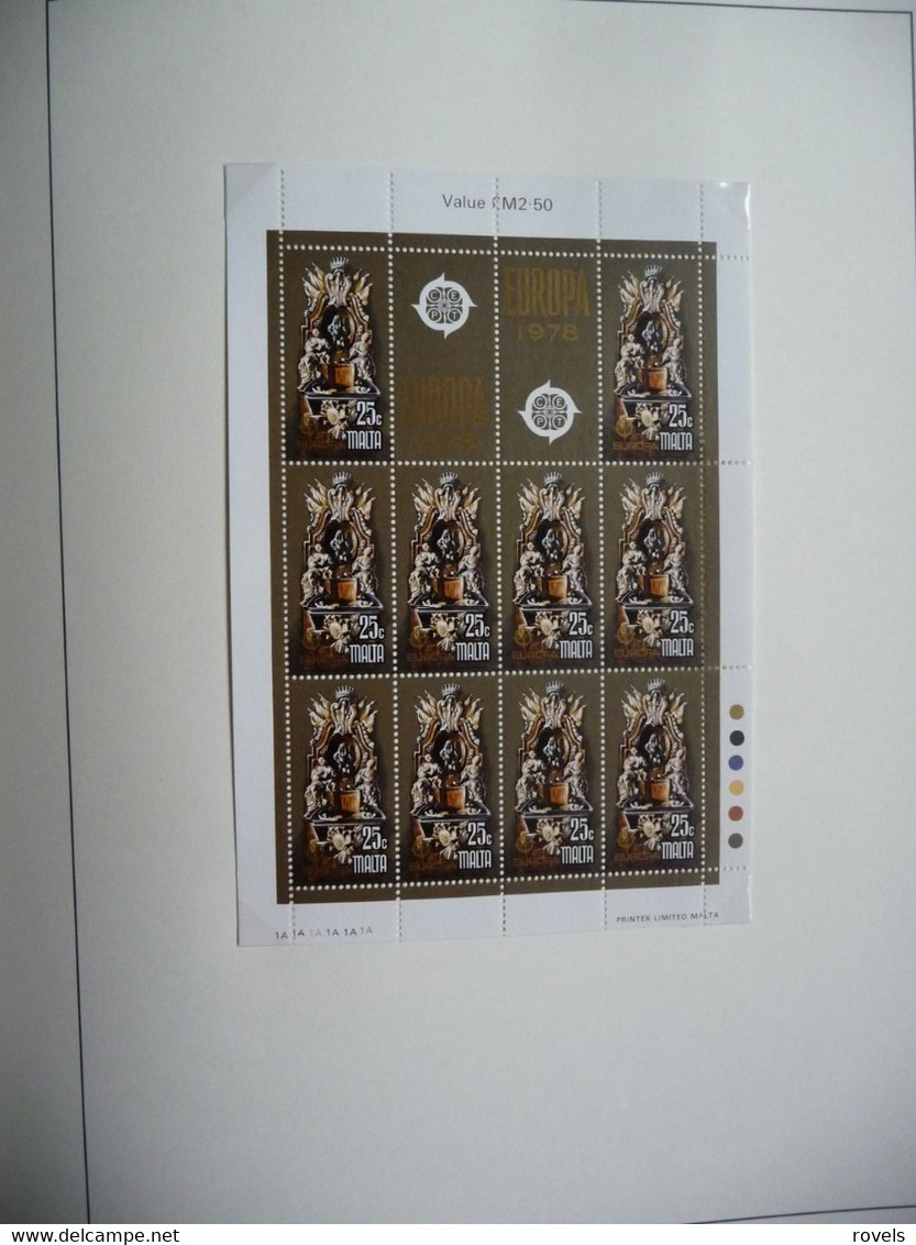 Europa -cept 1973 through 1978 MNH . all in a luxury leuchttrum album. see scan.