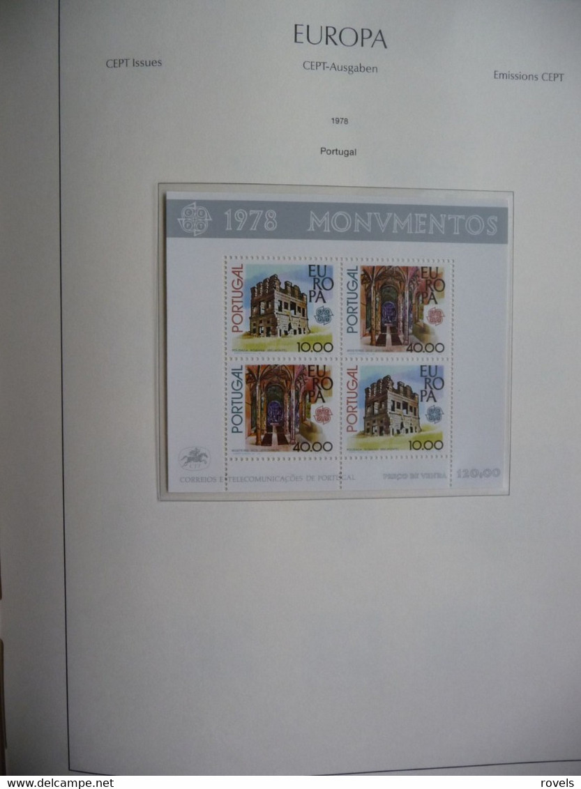 Europa -cept 1973 through 1978 MNH . all in a luxury leuchttrum album. see scan.