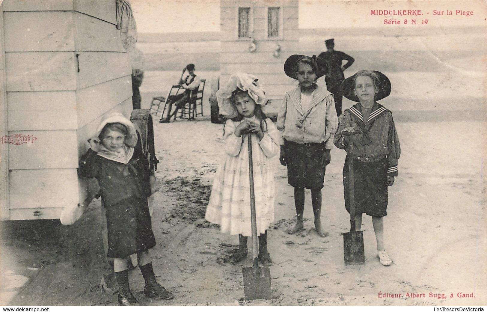 CPA - Belgique - Middelkerke - Sur La Plage - Edit. Albert Sugg - Dos Non Divisé - Oblitéré Middelkerke 1908 - Enfants - Middelkerke