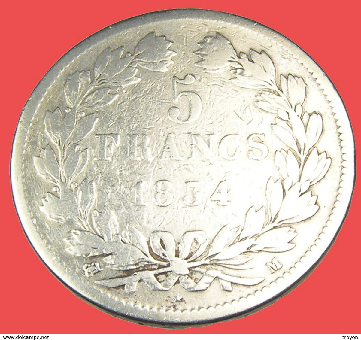 5 Francs - Louis Philippe - France - 1834 M - Argent - TB  - - 1792-1975 Convention (An II – An IV)