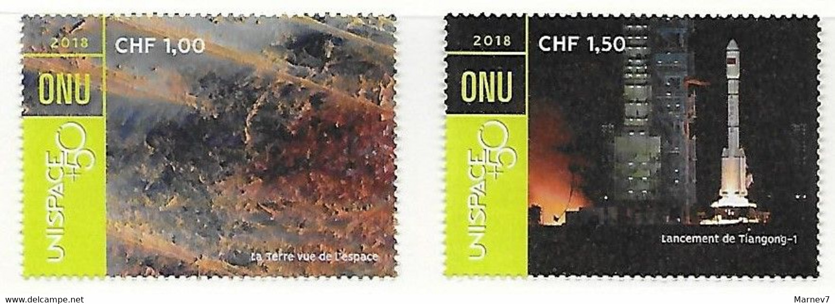 Nations Unies - ONU - 2018 - Office De GENEVE - Yvert** 1016 à 1017 -  Espace - - Unused Stamps