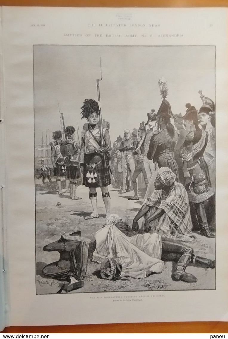 THE ILLUSTRATED LONDON NEWS 2857. JANUARY 20, 1894. SIKKIM TIBET CONVENTION. BATTLES BRITISH ARMY : ALEXANDRIA EGYPT - Andere & Zonder Classificatie