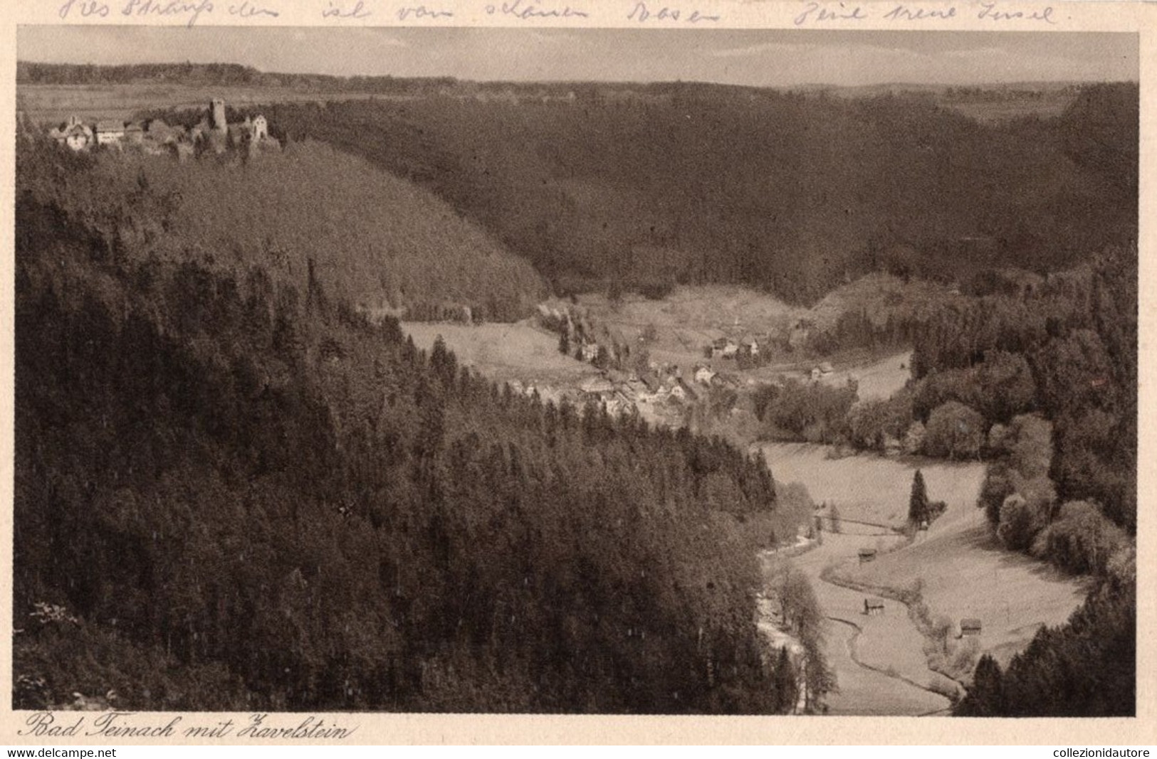 BAD TEINACH MIT ZAVELSTEIN - CARTOLINA FP SCRITTA - Bad Teinach