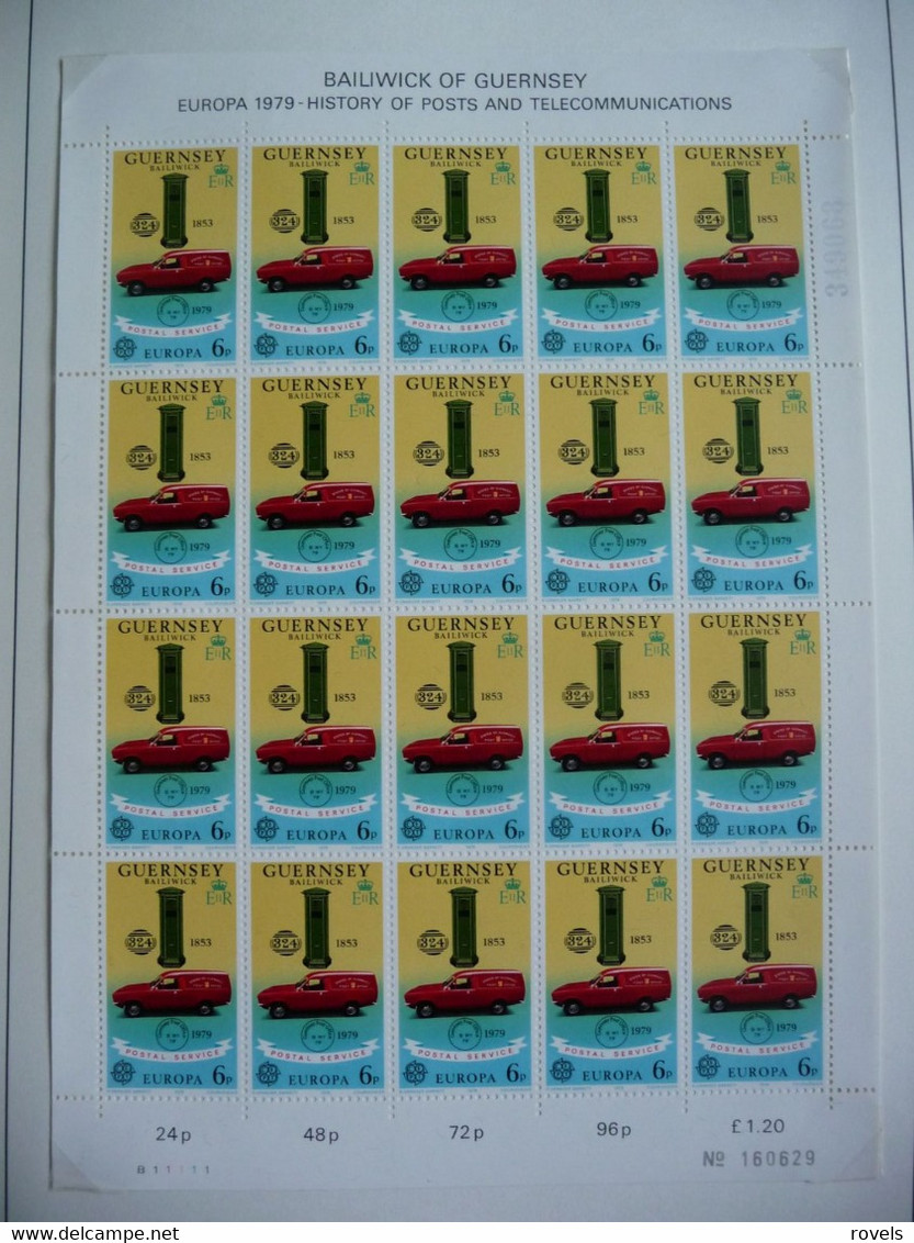 Europa -cept 1979 through 1982 MNH . all in a luxury leuchttrum album. see scan.