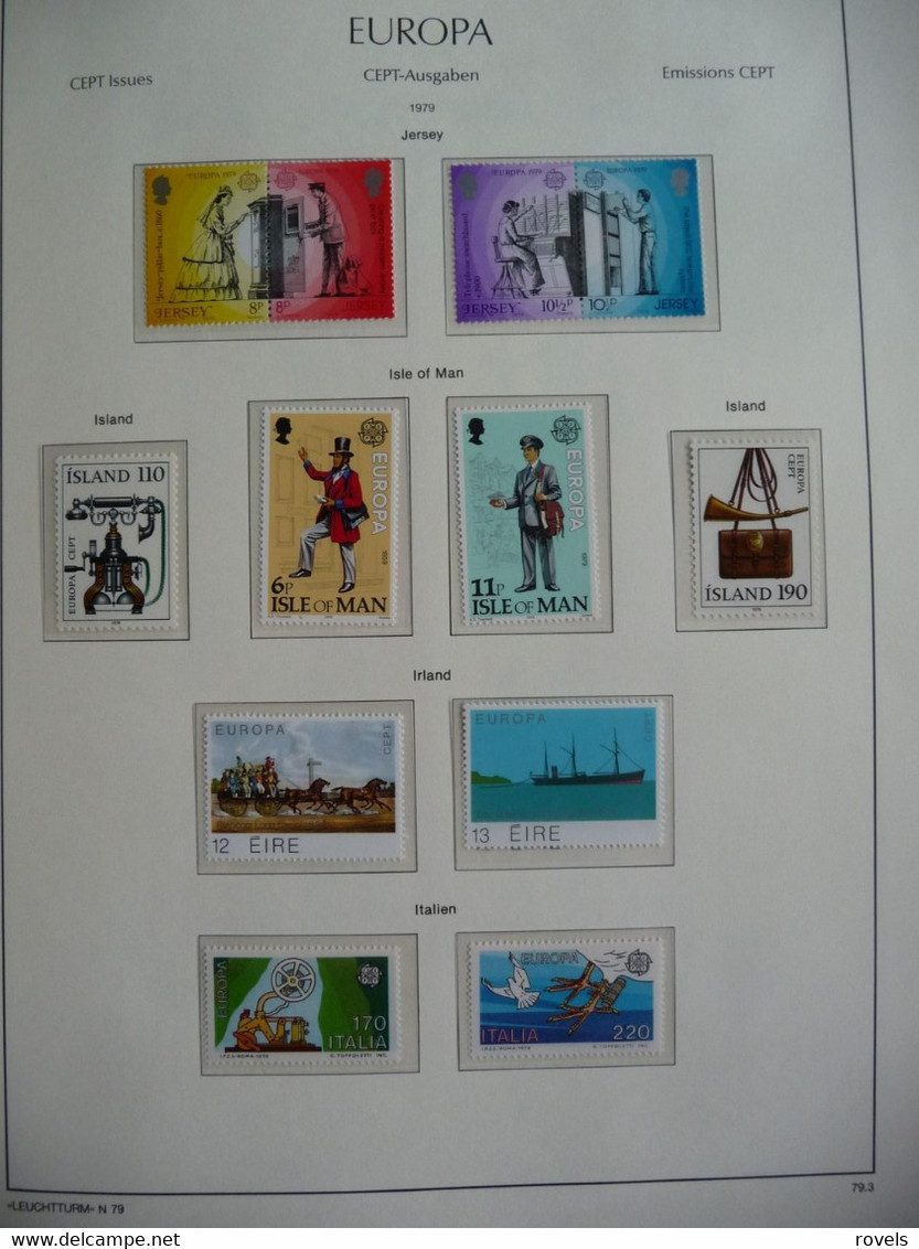 Europa -cept 1979 through 1982 MNH . all in a luxury leuchttrum album. see scan.