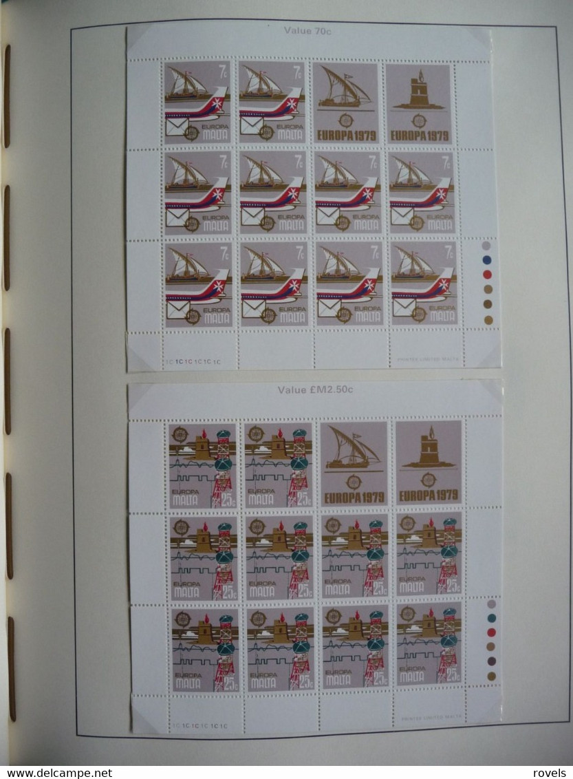 Europa -cept 1979 through 1982 MNH . all in a luxury leuchttrum album. see scan.