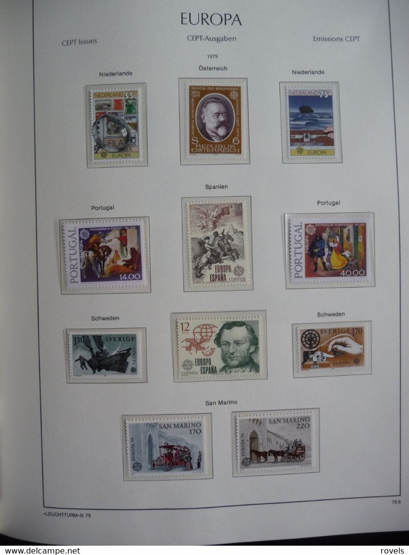 Europa -cept 1979 through 1982 MNH . all in a luxury leuchttrum album. see scan.